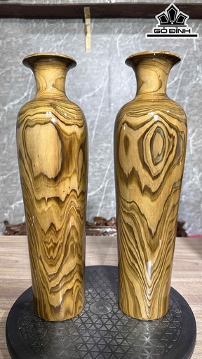 Cặp Chum Phú Quý Gỗ Thủy Tùng Cao 40 Đường Kính 11 (cm)