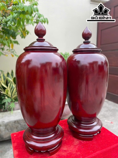Cặp Bình Phú Quý Gỗ Tử Đàn Cao 68 Đường Kính 26 (cm) - 55kg