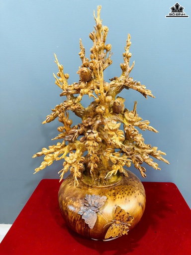 Bình Mai Phú Quý Gỗ Nu Ngọc Am Cao 72 Ngang 45 Sâu 36 (cm)