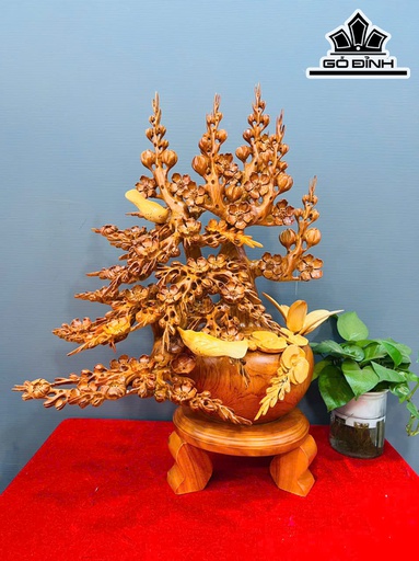 Hoa Mai Phú Quý Gỗ Hương Cao 68 Ngang 55 Sâu 35 (cm)