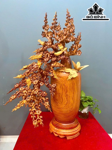 Hoa Mai Phú Quý Gỗ Hương Cao 94 Ngang 48 Sâu 45 (cm)