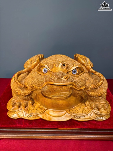 Tượng Thiềm Thừ Gỗ Ngọc Am Cao 32 Ngang 55 Sâu 40 (cm)