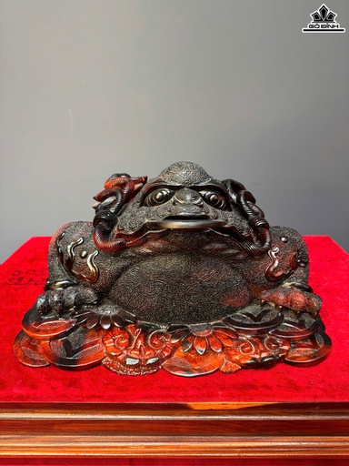 Tượng Thiềm Thừ Gỗ Trắc Cao 28 Ngang 53 Sâu 50 (cm)