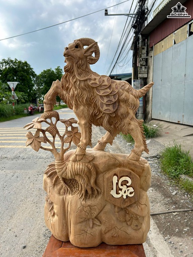 Tượng Nhất Dương Gỗ Ngọc Am Cao 83 Ngang 52 Sâu 21 (cm) - 21kg