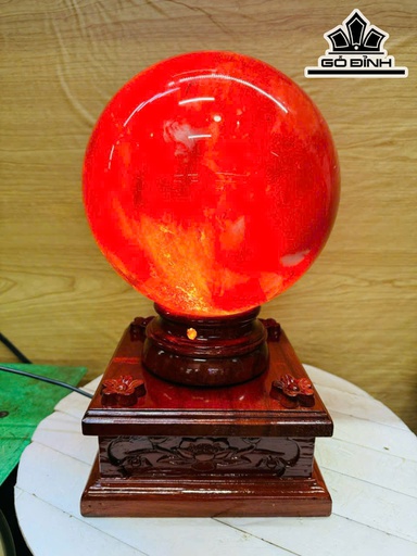 Bi Cầu Thủy Tinh Đỏ Đường Kính 22 (cm) 10,5kg