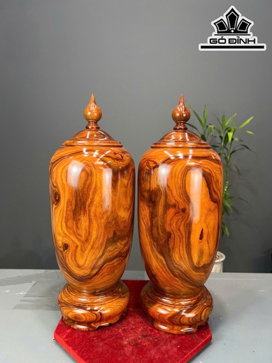 Cặp Chum Phú Quý Gỗ Cẩm Cao 70 Đường Kính 26 (cm)