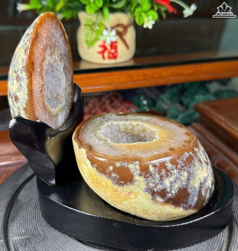 Bát Tụ Bảo Vỏ Mã Não Đường Kính Miệng 10 (cm) - 1,339kg