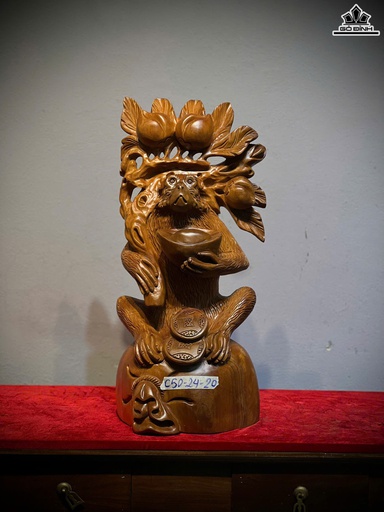 Tượng Khỉ Gỗ Ngọc Am Cao 50 Ngang 24 Sâu 20 (cm)