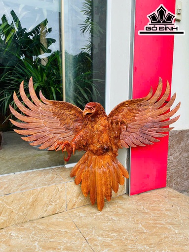 Tượng Đại Bàng Gỗ Hương Cao 75 Ngang 100 Sâu 22 (cm) - 7kg