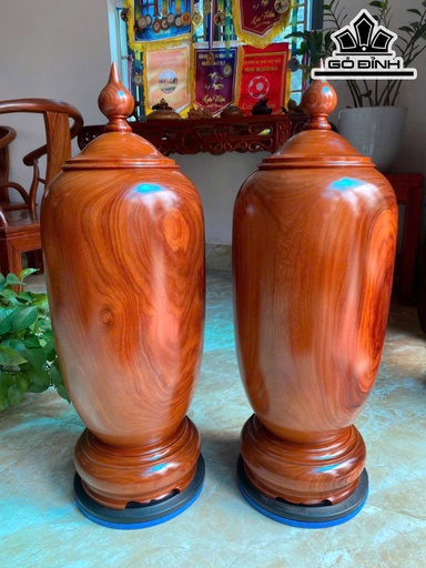 Cặp Chum Chóe Gỗ Cẩm Cao 72 Đường Kính 26,5 (cm) - 68kg Cả Cặp