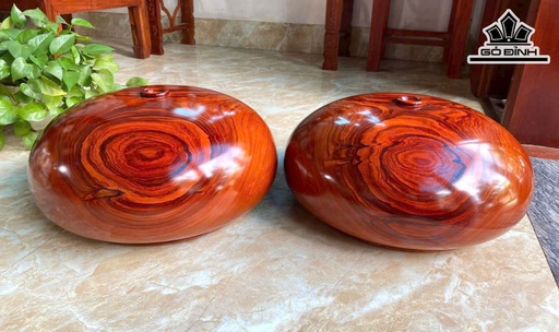 Cặp Bình Phú Quý Gỗ Cẩm Đường Kính 46 (cm)