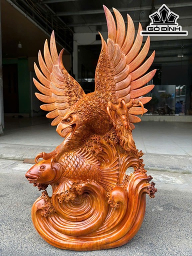 Tượng Đại Bàng Gỗ Hương Cao 103 Ngang 52 Sâu 40 (cm) - 43kg