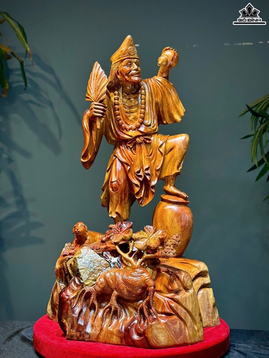 Tượng Tế Công Gỗ Hương Cao 78 Ngang 43 Sâu 30 (cm)