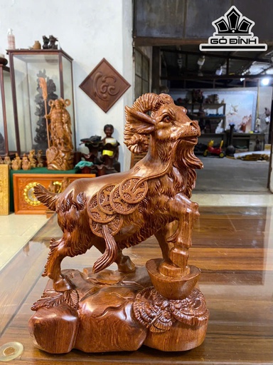 Tượng Nhất Dương Gỗ Hương Cao 35 Ngang 25 Sâu 13 (cm)