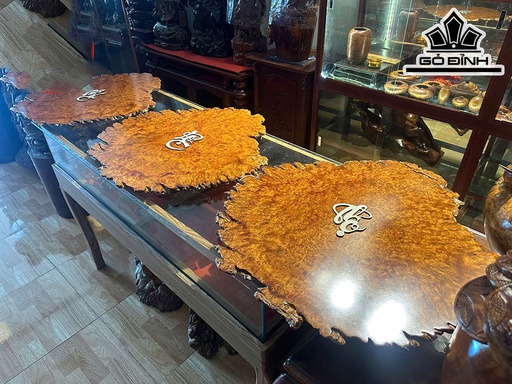 Bộ Tranh Gỗ Nu Hương Phúc Lộc Thọ Cao 65 Ngang 70 Dày 1 (cm)