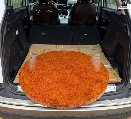 Bàn Tròn Gỗ Nu Gõ Đỏ Đường Kính 86 Dày 4 (cm)