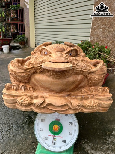 Tượng Thiềm Thừ Gỗ Ngọc Am Cao 33 Ngang 58 Sâu 48 (cm)