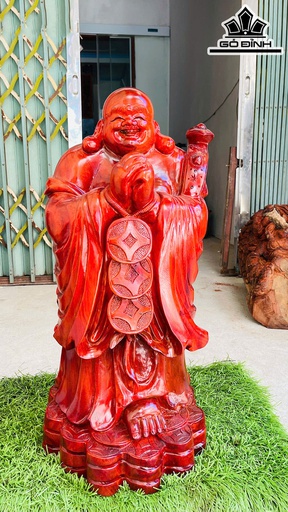 Tượng Phật Di Lặc Chúc Phúc Gỗ Tử Đàn Cao 65 Ngang 33 Sâu 24 (cm)