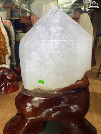 Núi Cảnh Đá Thạch Anh Trắng Cao 32 Ngang 29 Sâu 23 (cm) - 29,4kg- Cao Cả Đế 50 (cm)