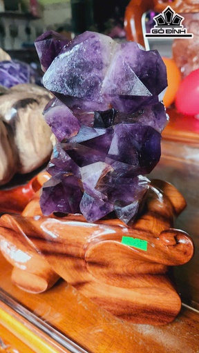 Bệ Tinh Thể Thạch Anh Tím Cao Cả Đế 26 Ngang 14 (cm) - 4,8kg