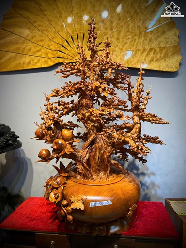 Bình Hoa Mai Lan Phú Quý Gỗ Hương Cao 125 Ngang 88 Sâu 70 (cm)