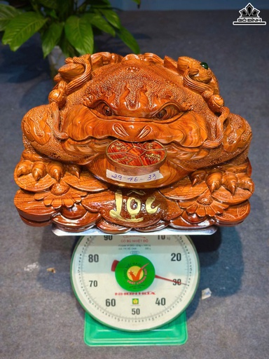 Tượng Thiềm Thừ Gỗ Cẩm Cao 29 Ngang 46 Sâu 33 (cm)