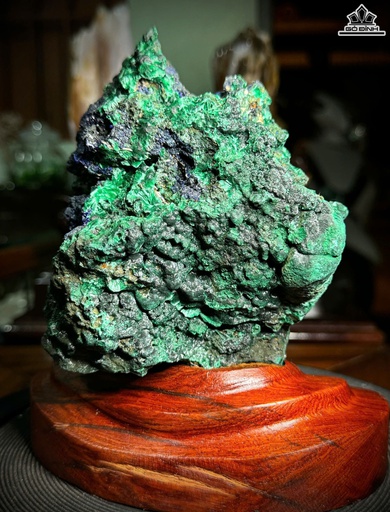 Tác Phẩm Đá Khổng Tước - Malachite Cao 18 Ngang 14 (cm) - 2,1kg