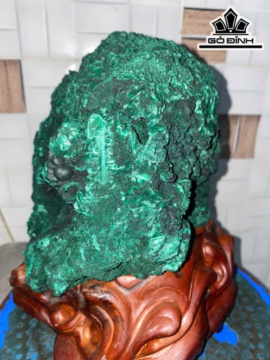 Tác Phẩm Đá Khổng Tước - Malachite Cao 25 (cm) - 7,4kg