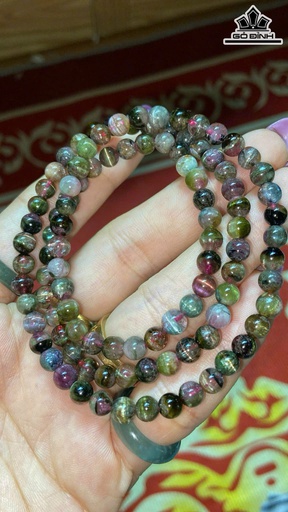 Chuỗi Tuormaline Mắt Mèo Đã Kiểm Định LIULAB 535237