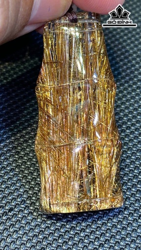 Mặt Dây Chuyền Đốt Trúc Đá Thạch Anh Tóc Nâu Cao 50 Ngang 22,4 Sâu 11,9 (mm) 23g