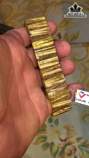 Vòng Bản Đá Thạch Anh Tóc Vàng Đã Kiểm Định LIULAB 822728