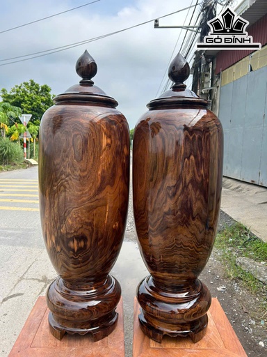Chum Phú Quý Gỗ Mun Hoa Cao 103 Đường Kính 31 (cm) - 125kg 2B