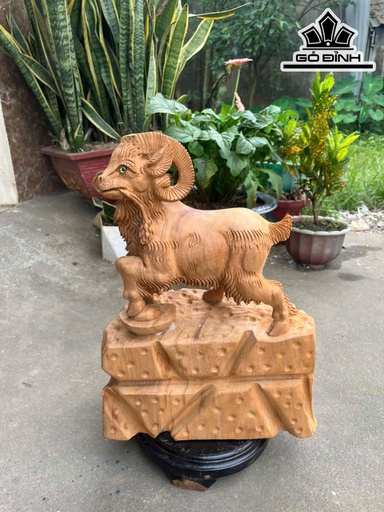 Tượng Nhất Dương Gỗ Ngọc Am Cao 40 Ngang 28 Sâu 15 (cm)