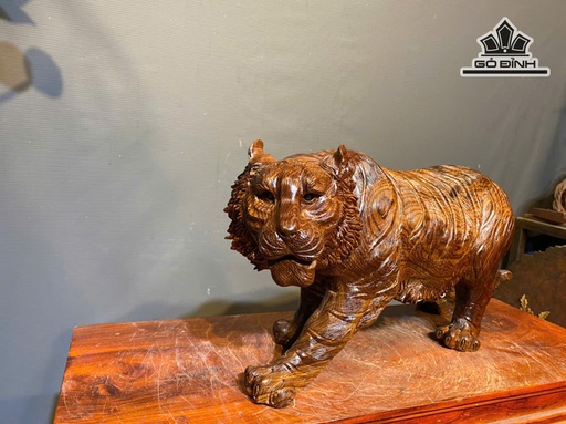 Tượng Hổ Phong Thủy Gỗ Cẩm Cao 24 Ngang 48 Sâu 15 (cm)