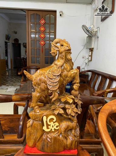 Tượng Nhất Dương Gỗ Ngọc Am Cao 63 Ngang 33 Sâu 20 (cm)