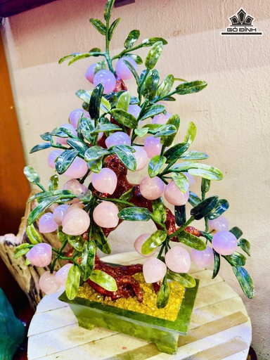 Cây Đào Thạch Anh Hồng Cao 56 Ngang 40 (cm) - 6,2kg - 38 Quả