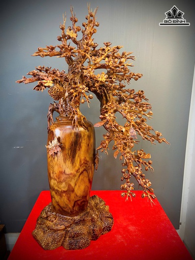 Bình Hoa Gỗ Sưa Cao 96 Ngang 60 Sâu 46 (cm)