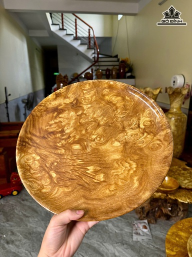 Đĩa Gỗ Nu Nghiến Trang Trí Đường Kính 33 Dày 3 (cm)