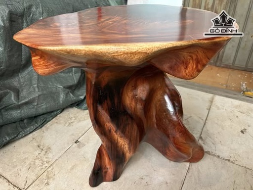 Đôn Gỗ , Gỗ Gõ Đỏ (Cà te) Cao 45 Mặt 43-36 (cm) DC9024