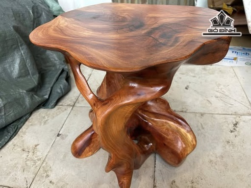 Đôn Gỗ , Gỗ Gõ Đỏ (Cà te) Cao 45 Mặt 45-36 (cm) DC9023