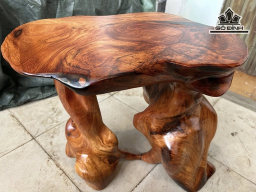 Đôn Gỗ , Gỗ Gõ Đỏ (Cà te) Cao 44 Mặt 47-32 (cm) DC9022
