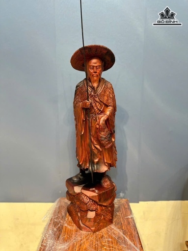 Tượng Gỗ Lã Vọng Gỗ Trắc Cao 73 Ngang 25 Sâu 22 (cm)
