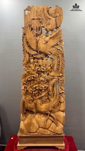 Tượng Phu Thê Viên Mãn Gỗ Ngọc Am Cao Cả Kỷ 150 Ngang 47 Sâu 19 (cm) - Kỷ Cao 15