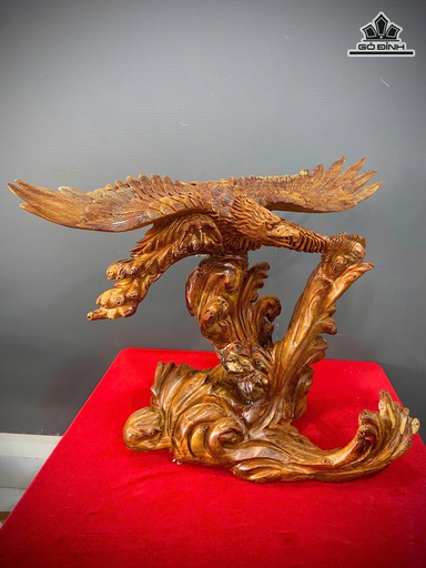 Tượng Đại Bàng Gỗ Hương Cao 50 Ngang 63 Sâu 43 (cm)