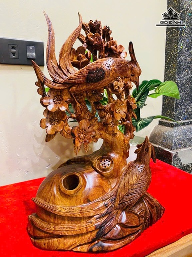 Ống Tăm Gỗ Cẩm Cao 41 Ngang 26 Sâu 18 (cm)