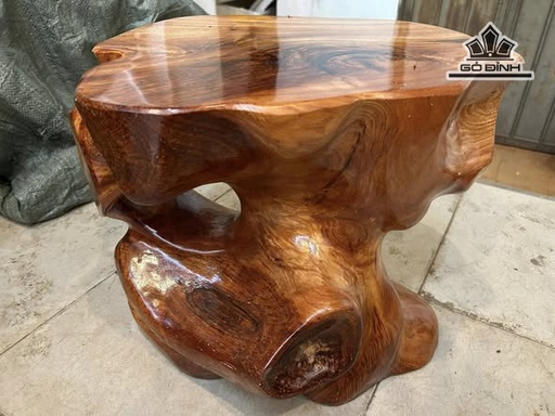Đôn Gỗ Gỗ Gõ Đỏ (Cà te) Cao 34 Mặt 41-35 (cm) DC9025