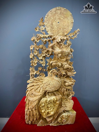 Tượng Phu Thê Viên Mãn Gỗ Nu Nghiến Cao 90 Ngang 45 Sâu 20 (cm)