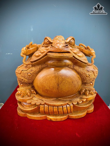 Tượng Thiềm Thừ Gỗ Hương Cao 43 Ngang 45 Sâu 40 (cm) - 60kg