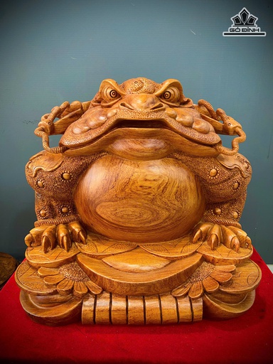 Tượng Thiềm Thừ Gỗ Hương Cao 50 Ngang 58 Sâu 52 (cm) - 80kg