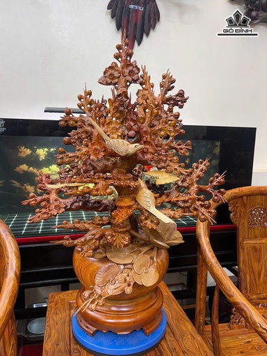 Bình Hoa Gỗ Hương Cao 73 Ngang 50 Sâu 33 (cm) - 10kg